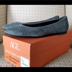 AGL grey studded ballet flat